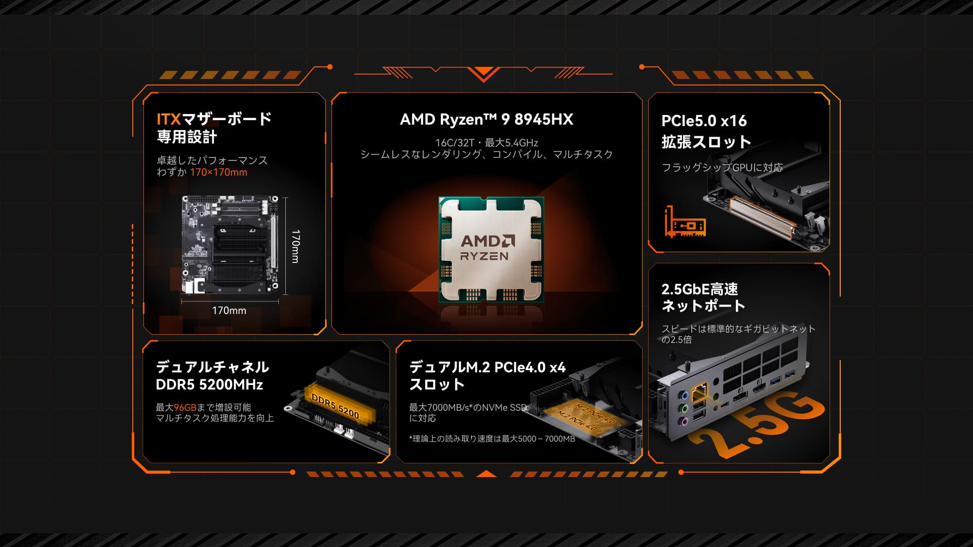 Minisforum BD895i SE Mini ITXマザーボード｜AMD Ryzen™ 9 8945HX