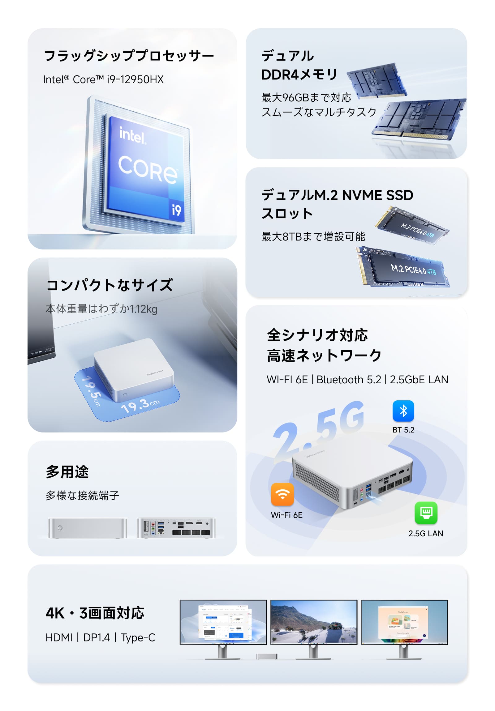 MINISFORUM M1-1295 ミニPC i9-12950HX Minisforum M1-1295ミニPC｜Intel® Core™ i9-12950HX