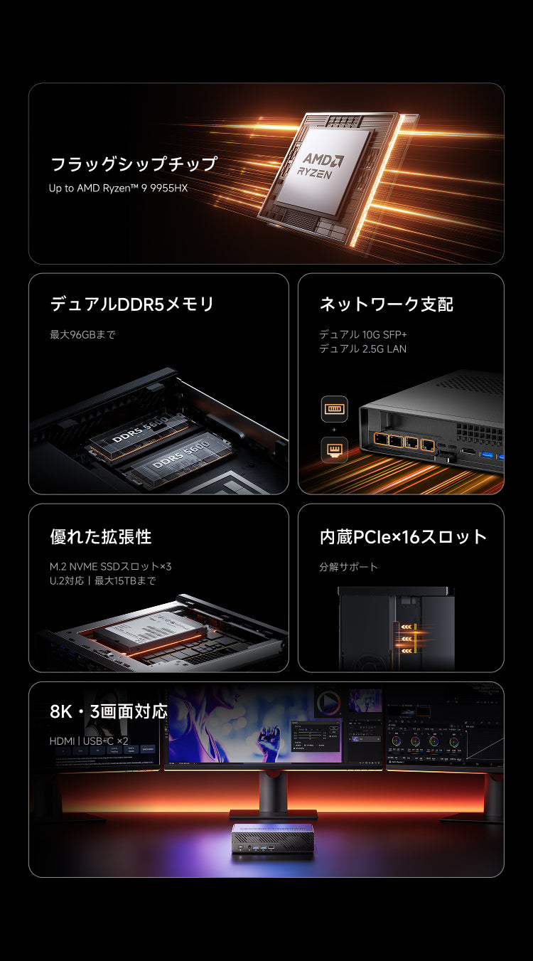 Minisforum MS-A2 ワークステーション｜AMD Ryzen™ 9 9955HX