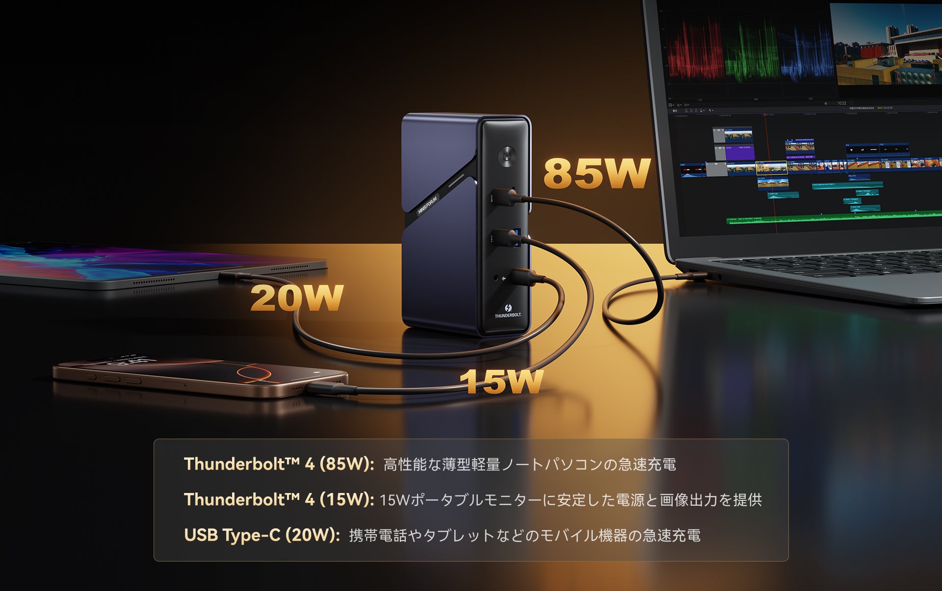 その他ノートPCアクセサリー MINISFORUM TB4-01 Thunderbolt4 Minisforum TB4-01 Thunderbolt 4 Dock Review - Virtualization