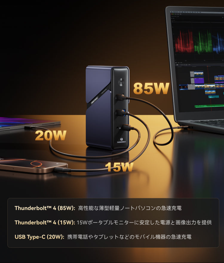 その他ノートPCアクセサリー MINISFORUM TB4-01 Thunderbolt4 Minisforum TB4-01 12 in 1 Thunderbolt4 ドッキングステーション