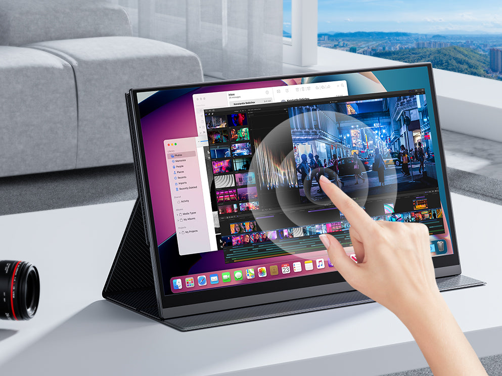Amazon.co.jp: CUIUIC モバイルモニター 15.6インチ モバイルディスプレイ ポータブルモニター 1080P ゲーミングモニター  スイッチ用 非光沢IPSパネル 1920x1080 FHD モニター 持ち運び 軽量 薄型 スピーカー内蔵  標準HD/USB-A/Type-C/mini HDMI端子 ブラック 156DM2 