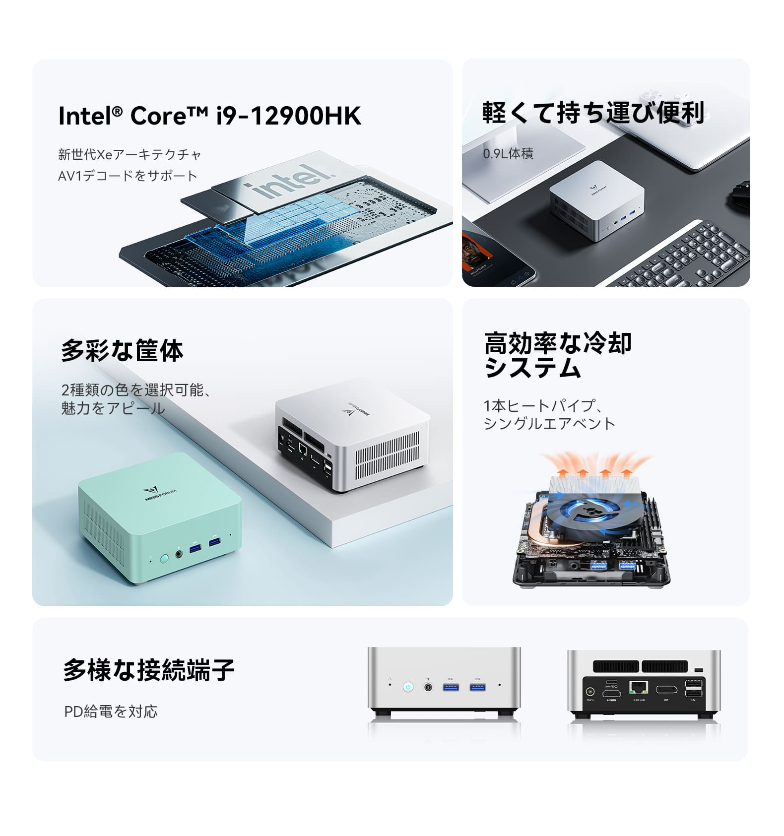 Minisforum UN1290 Mini PC ｜Intel® Core™ i9-12900HK