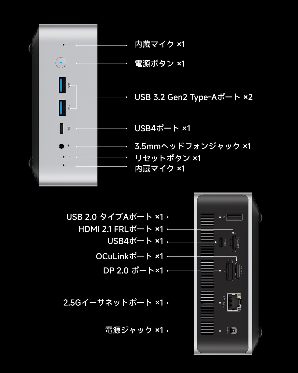 Aiberzy XG1-370 小型PC｜AMD Ryzen™ AI 9 HX 370