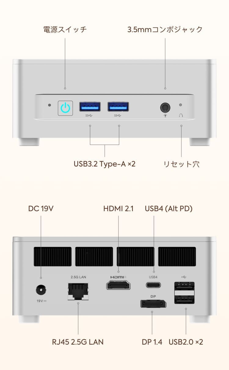 Minisforum UM680 SlimミニPC｜AMD Ryzen™7 6800H